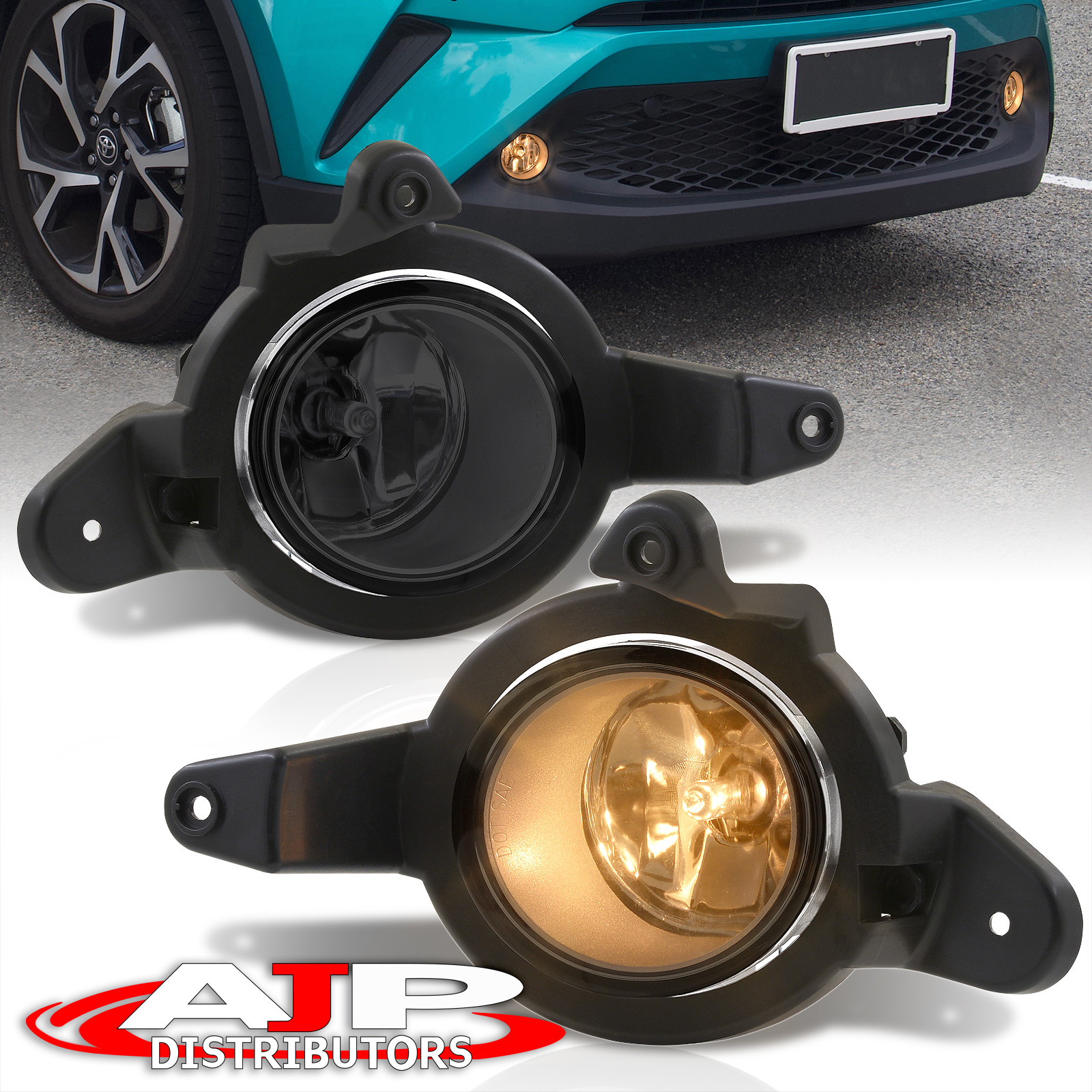 Compatible with Toyota CHR XLE 16-18 with Wiring Harness 2X Front Bumper Warm White Fog Light Lamp